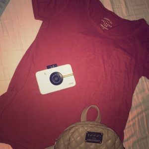 Aeropostale Dark Orange Pocketed Tee